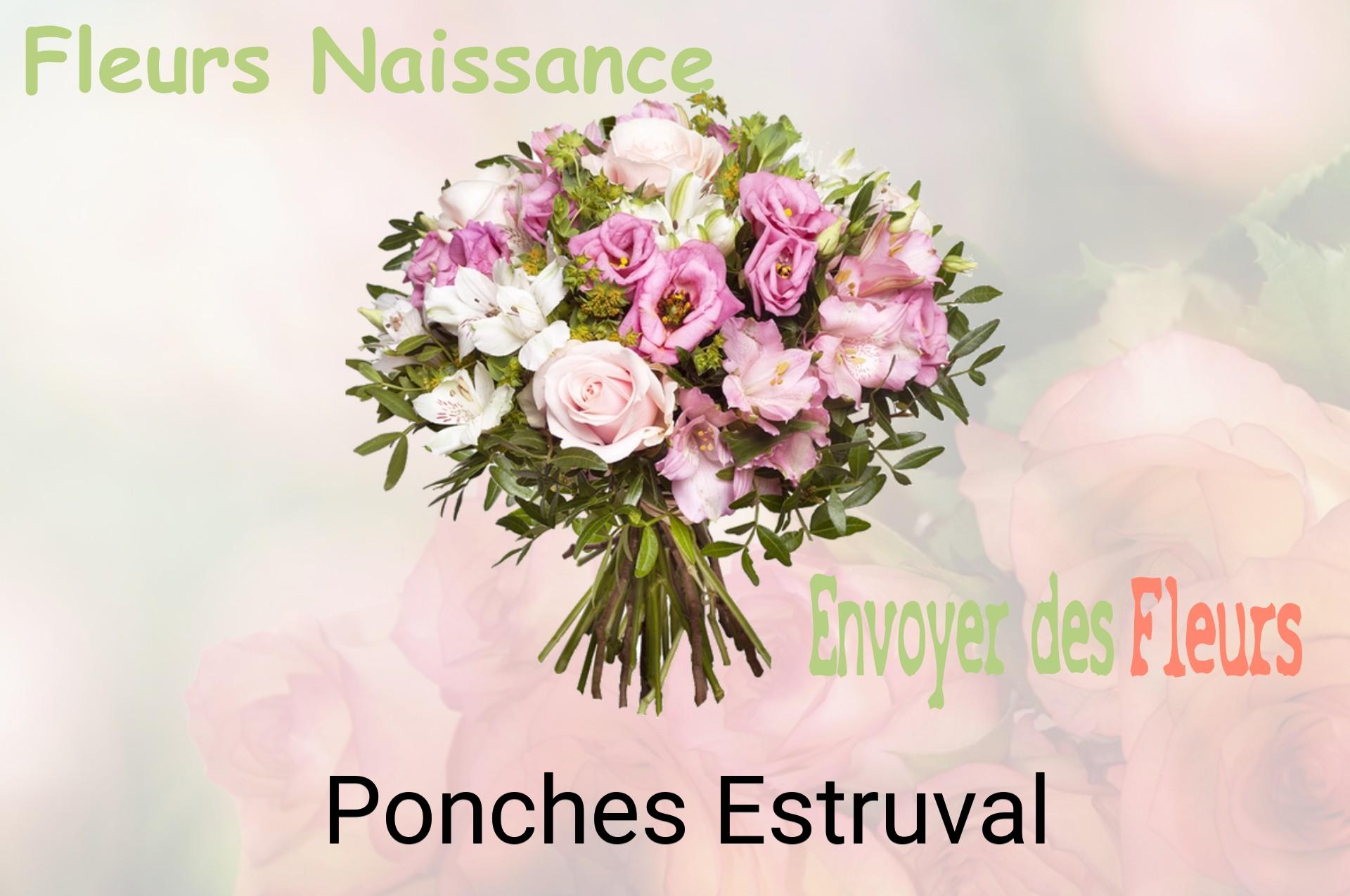 Bouquet de fleurs de naissance livré à Ponches-Estruval