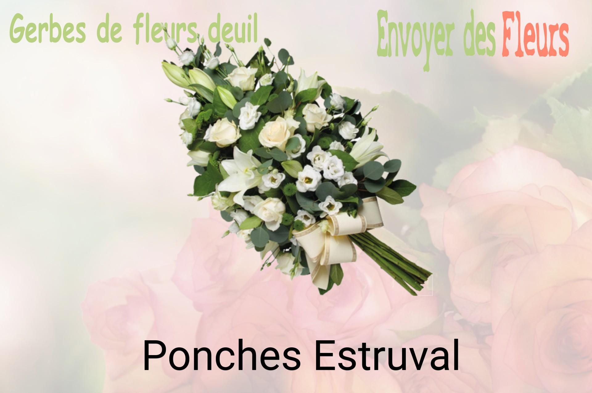 Gerbe de fleurs de deuil livrée à Ponches-Estruval